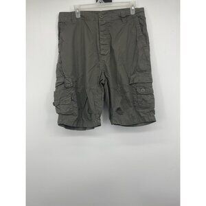 Brandit Mens Cargo Shorts Gray Size L Cotton Blend